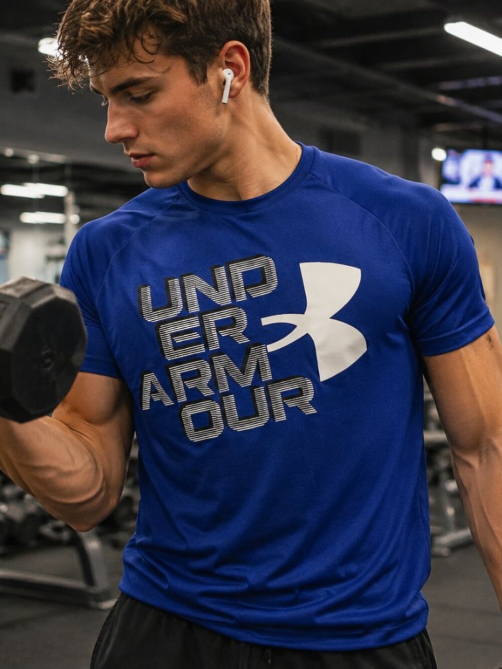 UNDER ARMOUR MENS TEE-(SMALL)